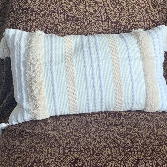 Boho Throw Pillow Cover Decorative Farmhouse Case Bohemian Cottage Decor 12x20 - Picture 10 of 15